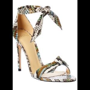 Alexandre Birman Clarita Snake Embossed Leather Sandal